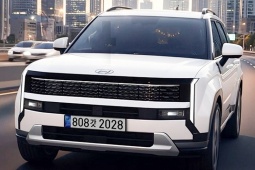 Hyundai SantaFe phiên bản nâng cấp chạy thử trên đường phố