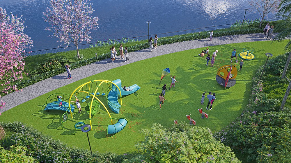 Không gian xanh rộng lớn, cảnh quan mở cùng hệ tiện ích đẳng cấp giúp cư dân tận hưởng một cuộc sống cân bằng tại Emerald Symphony.