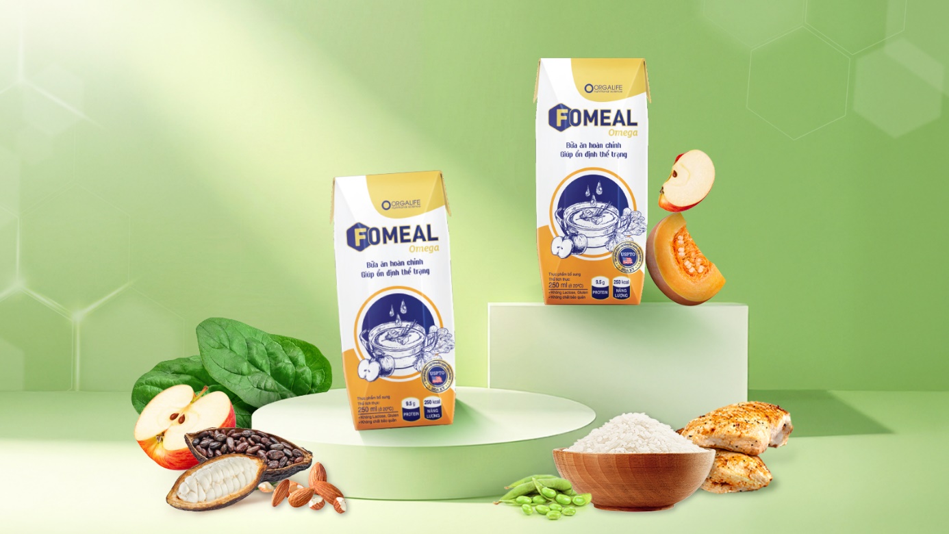 Thực phẩm dinh dưỡng y học Fomeal Omega không bổ sung đường tinh luyện đảm bảo cung cấp năng lượng mà không làm tăng gánh nặng chuyển hóa đường. Nguồn: Orgalife.