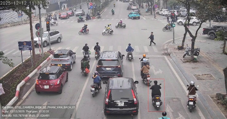 Người vi phạm giao thông được camera AI phát hiện vào ngày 12/12 (Ảnh: Cục Cảnh sát giao thông).