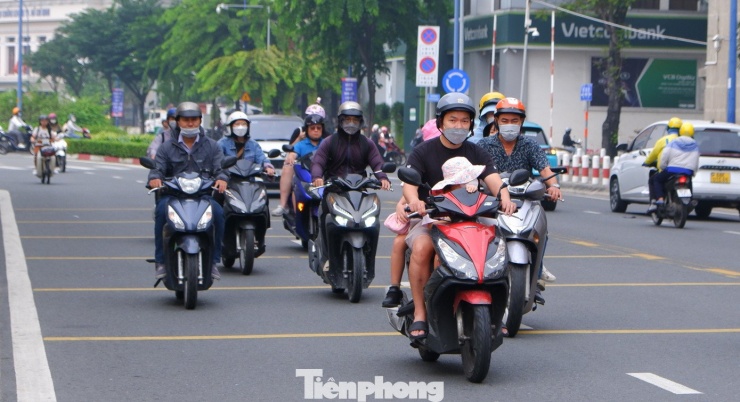 Khu vực trung tâm TPHCM lúc 8 giờ.