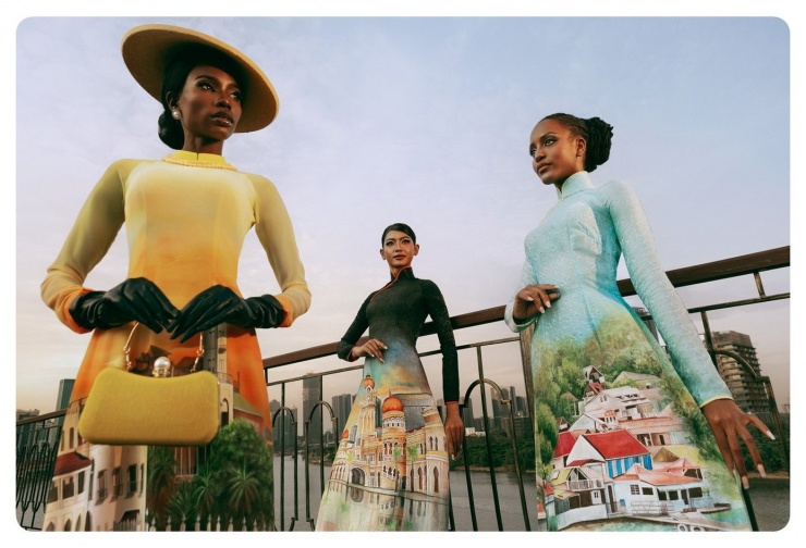 Dàn thí sinh Miss Cosmo 2025 khoe nhan sắc rực rỡ trong tà áo dài Việt Nam - 1