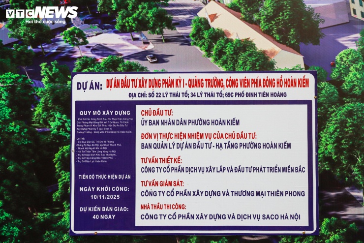 Công trình được thực hiện theo hai giai đoạn, giai đoạn đầu tập trung xây dựng không gian quảng trường, công viên trên mặt đất bằng vốn đầu tư công; giai đoạn tiếp theo dự kiến xây dựng hệ thống tầng hầm, kết nối trực tiếp với ga C9 của tuyến metro số 2 Nam Thăng Long - Trần Hưng Đạo.