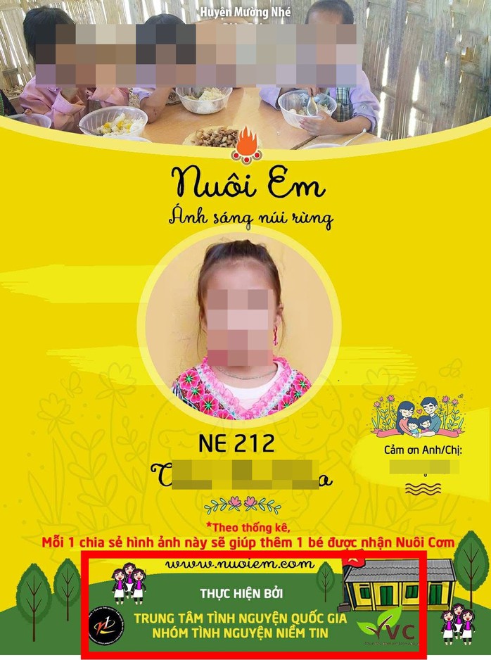 Chị Tr. nhận nuôi 6 em học sinh từ năm 2018, các hình ảnh phía dự án cung cấp cho thấy dự án