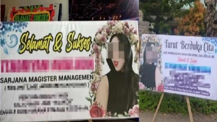 Người vợ đặt tấm biển 'tiểu tam' tại lễ tốt nghiệp gây xôn xao mạng xã hội - 1