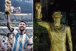 Tượng Messi cao 21m gây sốt ở Ấn Độ, bị chê giống... Ronaldo