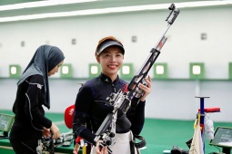 Người đẹp bắn súng Phí Thanh Thảo phá kỷ lục SEA Games 33