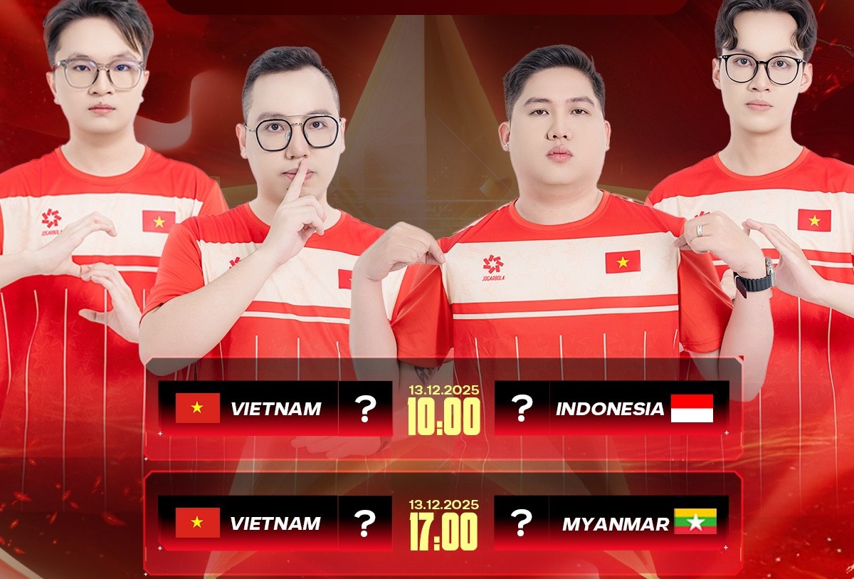 4 gương mặt đại diện của đội tuyển FC Online Việt Nam tại SEA Games 33, từng để vụt chiếc huy chương vàng khi thất bại trước các tuyển thủ Thái Lan.