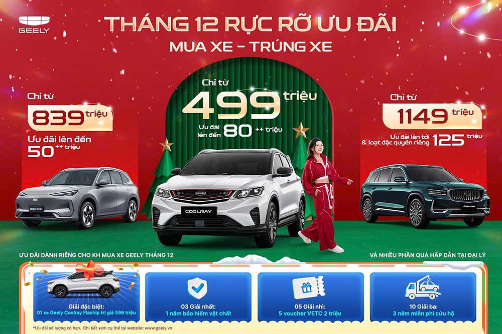 Geely Việt Nam mạnh tay "chơi lớn" cuối năm: Mua xe – trúng xe, hoàn thiện mạng lưới đại lý toàn quốc - 1