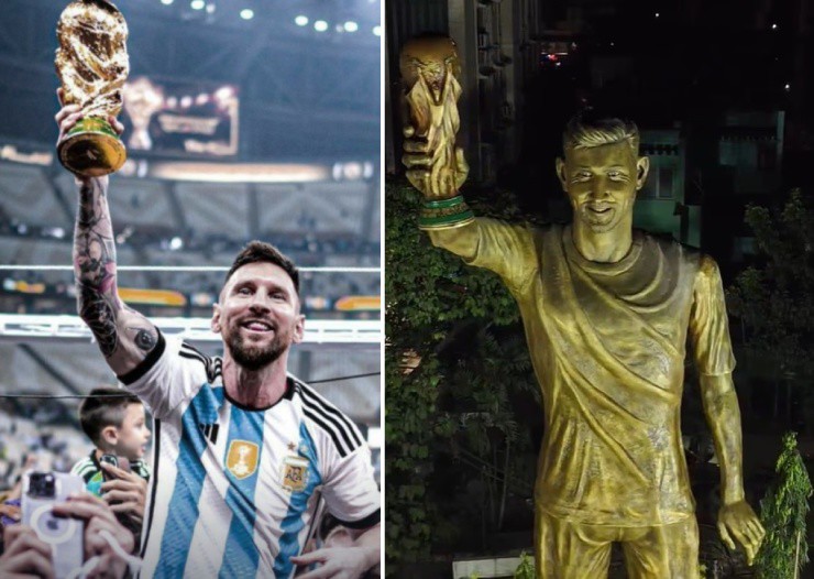 Bức tượng của Messi được khánh thành tại Ấn Độ