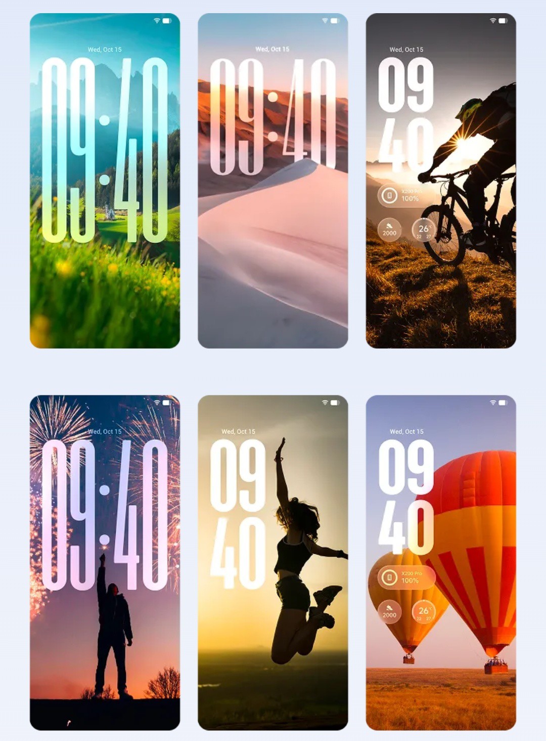 Nhiều tùy chọn giao diện màn hình khóa. 