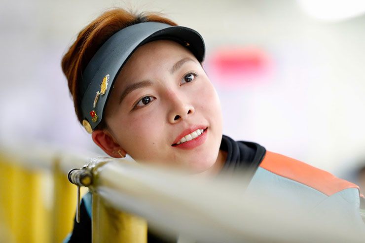 Cô cùng với đồng đội Lê Thị Mộng Tuyền đã thi đấu tốt và đủ điểm lọt vào chung kết nội dung cá nhân