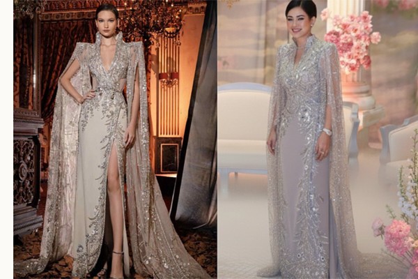 Trọn hình ảnh thiết kế đầm 600 triệu được Thủy Tiên mặc trong hôn lễ của con gái.