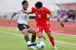 Trực tiếp bóng đá ĐT nữ Việt Nam - Indonesia: Suýt có bàn gỡ hòa (SEA Games)