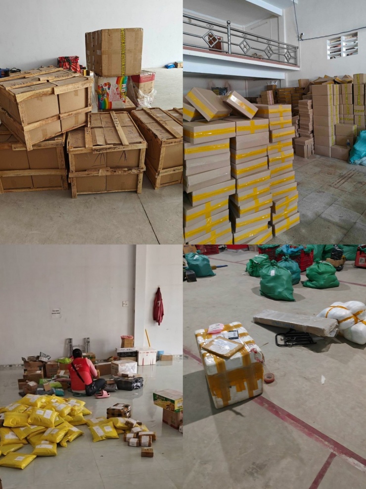 Những bưu cục chuyên nhận với lượng hàng lớn mỗi ngày có mức thu nhập tương đối cao - Ảnh: Tôn Huy.