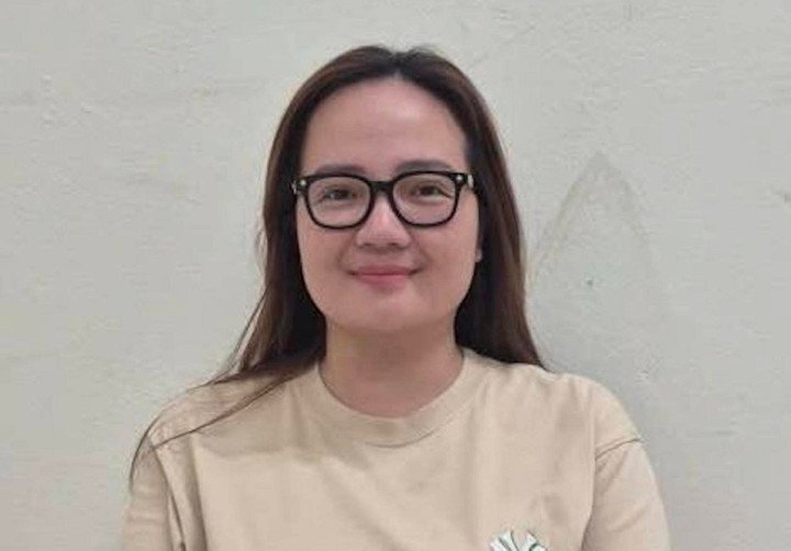 Hoàng Thị Hường tại cơ quan công an.