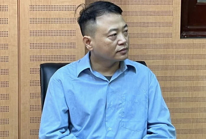 Bị can Nguyễn Hòa Bình (Shark Bình). Ảnh: Công an Hà Nội