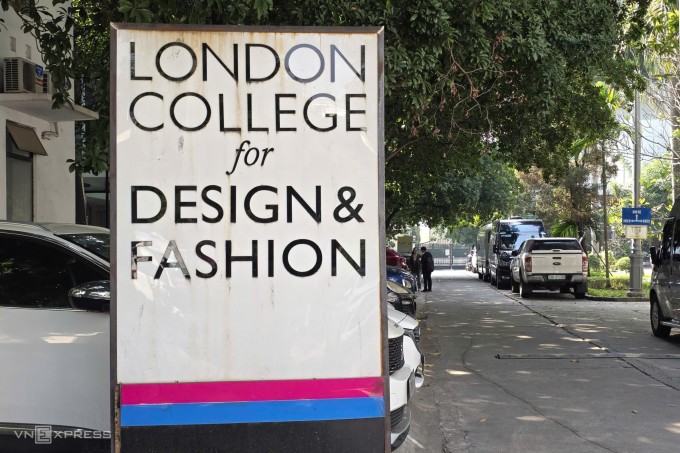 Trường Cao đẳng nghề Thiết kế và Thời trang London, trụ sở tại đường Tô Ngọc Vân, Hà Nội. Ảnh: Thanh Hằng