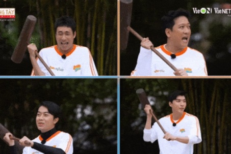 HIEUTHUHAI, Kiều Minh Tuấn bị chày giã gạo rơi vào đầu ở '2 ngày 1 đêm'