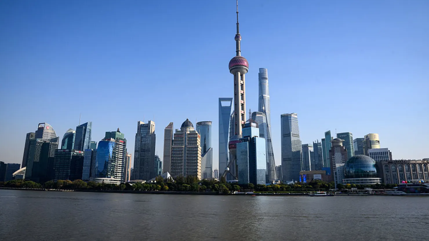 Những tòa nhà cao tầng ở Thượng Hải, Trung Quốc.
