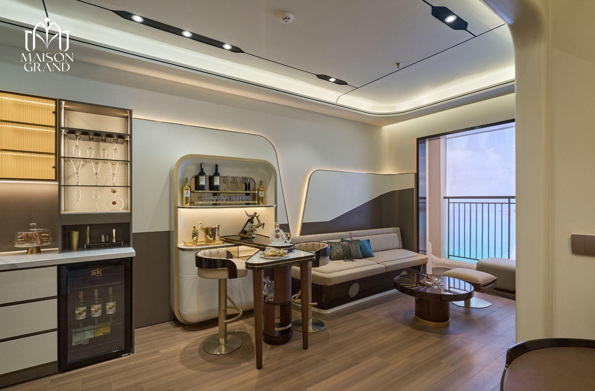 Căn hộ mẫu mang hơi hướng hiện đại, cao cấp và sang trọng.