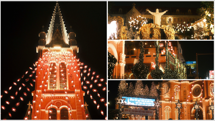 Nhà thờ màu hồng ở TP.HCM trong sắc đèn Giáng sinh - 2