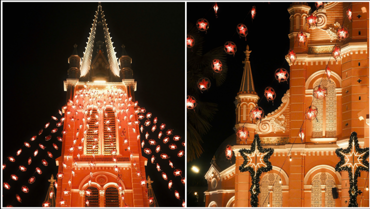 Nhà thờ màu hồng ở TP.HCM trong sắc đèn Giáng sinh - 5