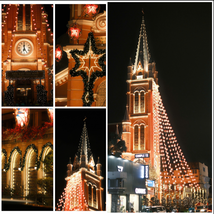 Nhà thờ màu hồng ở TP.HCM trong sắc đèn Giáng sinh - 8