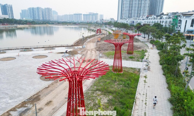 Diện mạo công viên gần 300 tỷ đồng với cổng hoa sen 5 cánh ở Hà Nội - 9