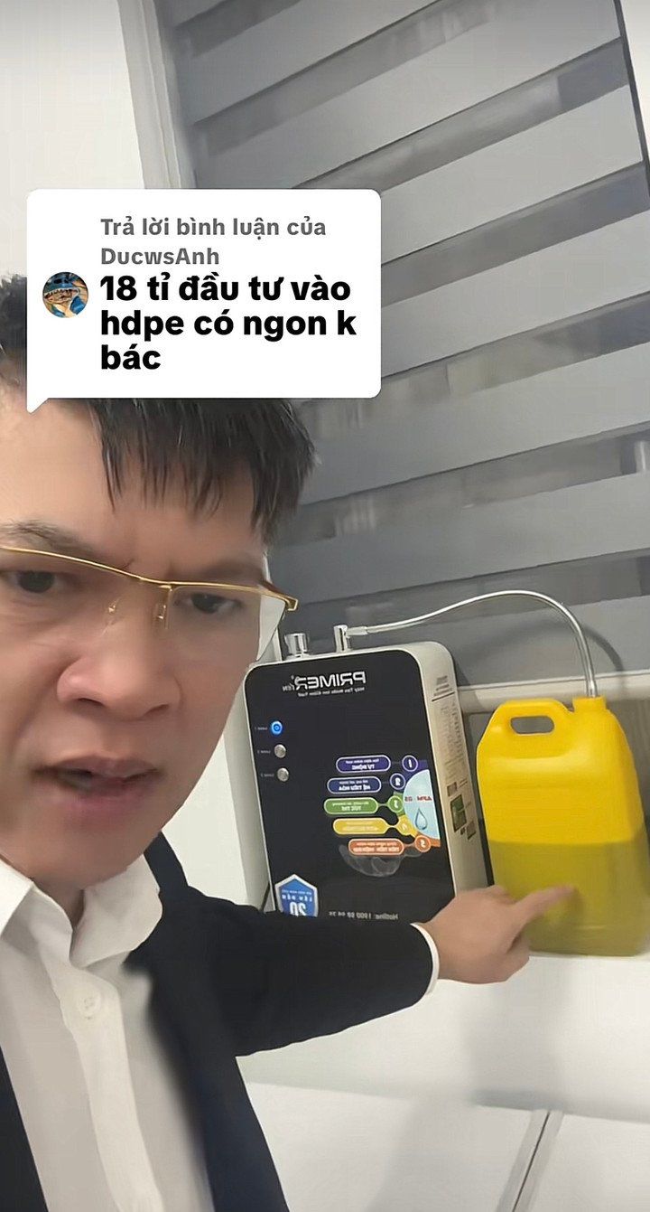 Ông chú khởi nghiệp đang gây sốt TikTok với câu nói "HDPE thì ngon luôn". (Ảnh: @nguyenvanhien15121512)