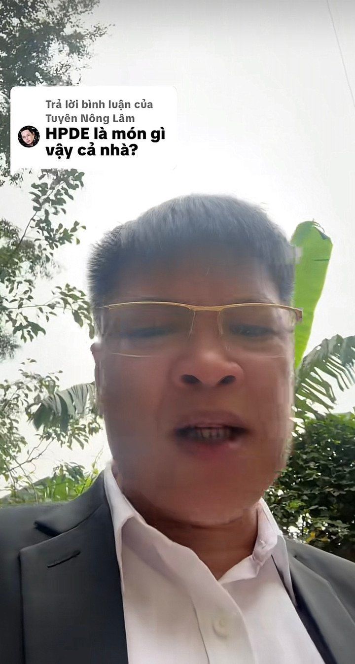 Ông chú khởi nghiệp đang gây sốt TikTok với câu nói "HDPE thì ngon luôn". (Ảnh: @nguyenvanhien15121512)