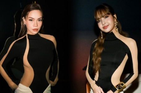 Hồ Ngọc Hà ghi điểm khi 'đụng' váy trăm triệu đồng với Lisa