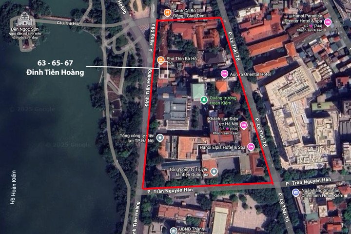 Đáng chú ý, một khu đất trên phố Đinh Tiên Hoàng được bồi thường khoảng 400 tỷ đồng để di dời, phục vụ dự án đầu tư xây dựng Quảng trường – công viên phía đông Hồ Hoàn Kiếm.