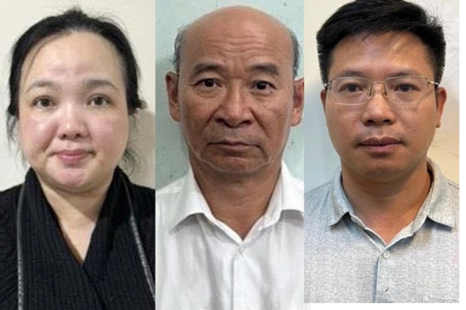 Lê Y Linh (trái), Đặng Phước Dừa và Đoàn Ngọc Phương. Ảnh: Bộ Công an