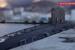 Nga công bố hình ảnh tàu ngầm nghi bị Ukraine đánh trúng