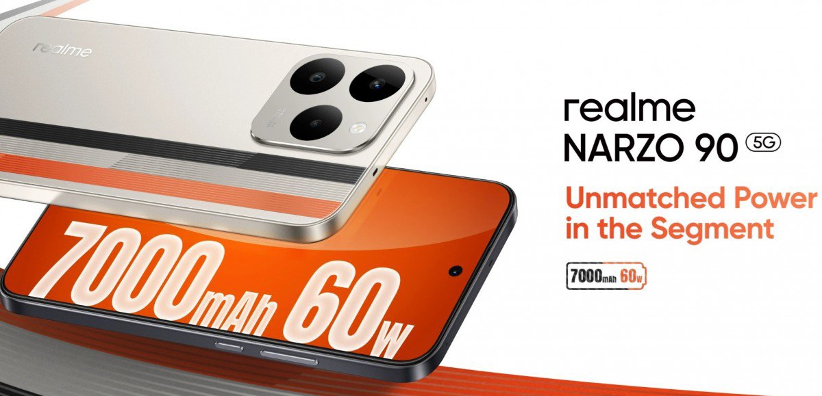Realme Narzo 90 có pin cực lớn.