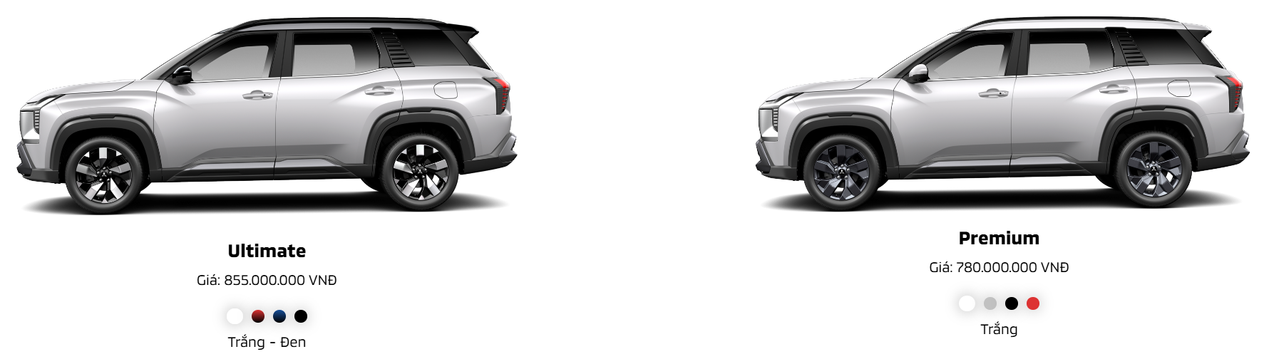 Hai phiên bản Mitsubishi Destinator tại Việt Nam.