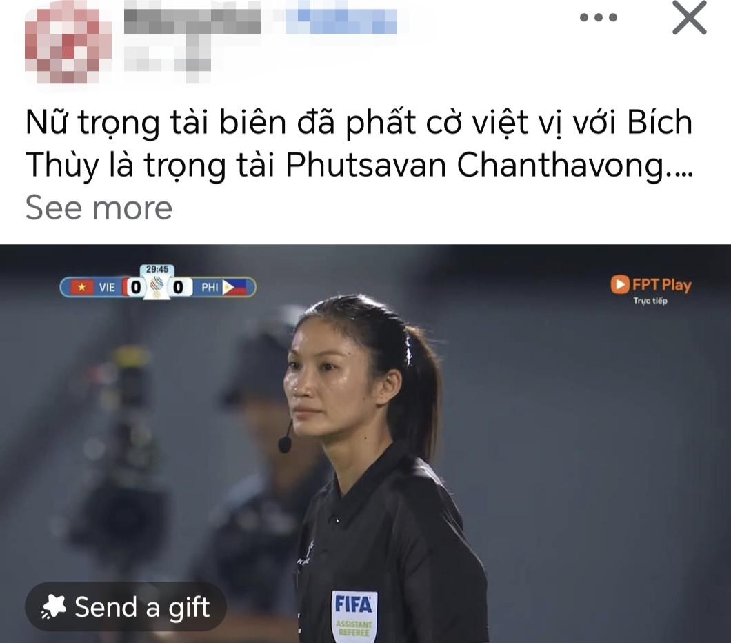 Danh tính trọng tài biên đang được dân mạng truy lùng.