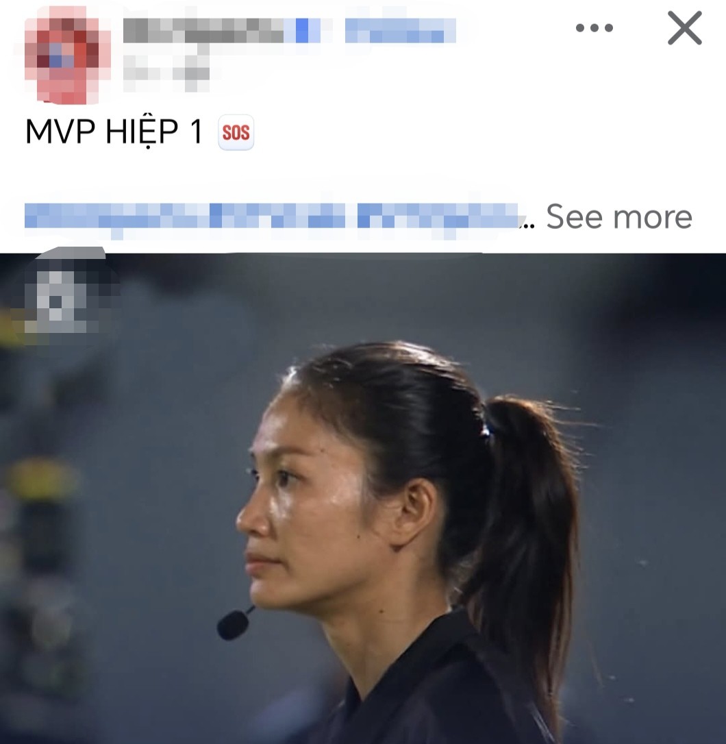 Nữ tọng tài biên được ví là "MPV" của trận đấu, tức người chơi xuất sắc nhất.