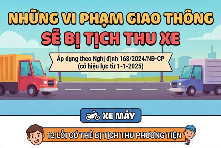 [Infographic] - Những lỗi vi phạm giao thông nào sẽ bị tịch thu xe?