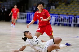 Video bóng đá futsal nữ Việt Nam - Indonesia: 5 bàn đỉnh cao, đoạt HCV rực rỡ (Chung kết SEA Games)