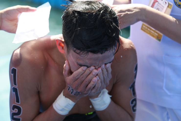 Huy Hoàng khá buồn khi không thể giành huy chương