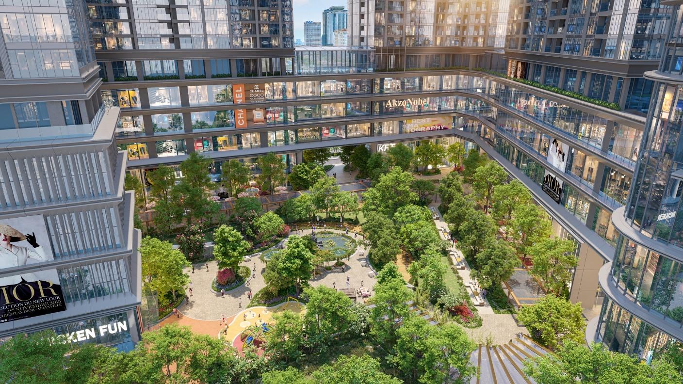 Sun Group dành riêng hơn 11.000m2 đất “vàng” để kiến tạo không gian xanh cho cư dân. Ảnh: Sun Property.