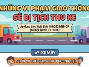 [Infographic] - Những lỗi vi phạm giao thông nào sẽ bị tịch thu xe?