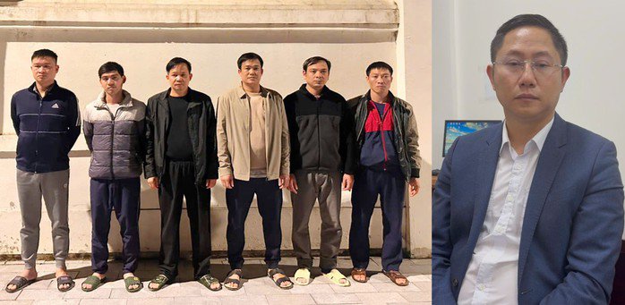 Nhóm 7 cán bộ, lãnh đạo Cảng vụ Hàng hải Thanh Hóa bị bắt về hành vi nhận hối lộ. Ảnh: Công an Thanh Hóa