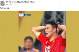 Người hùng U22 Việt Nam Thanh Nhàn bị vợ xinh trêu vì biểu cảm lạ ở chung kết