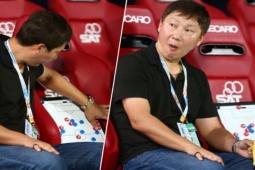 Thầy Kim ăn chuối chờ nhận HCV cùng U22 Việt Nam, hành động tri ân  " bảo bối " 