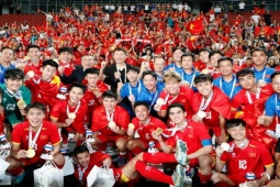 Video bóng đá U22 Việt Nam - U22 Thái Lan: "Bàn thắng vàng" Thanh Nhàn, ngạo nghễ đăng quang (CK SEA Games)