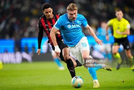 Video bóng đá Napoli - AC Milan: Hojlund tỏa sáng, vé "vàng" về tay (Siêu cúp Ý)