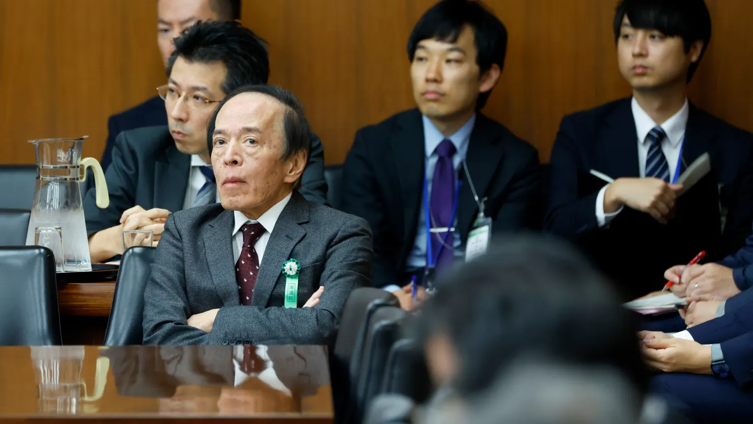 Ông Kazuo Ueda, Thống đốc Ngân hàng Nhật Bản (BOJ), phát biểu trong cuộc họp của Ủy ban Tài chính tại Hạ viện Quốc hội ở Tokyo, Nhật Bản, vào thứ Sáu, ngày 21/11/2025.